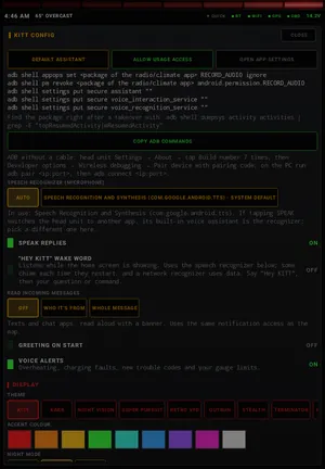 Listening & messages: Default assistant, recognizer, 