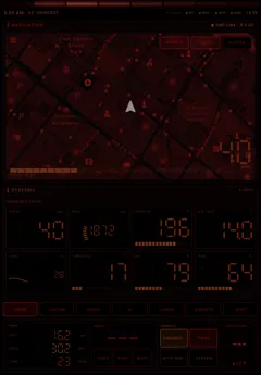 Drive page in the Night Vision theme