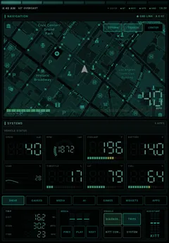 Drive page in the Retro VFD theme